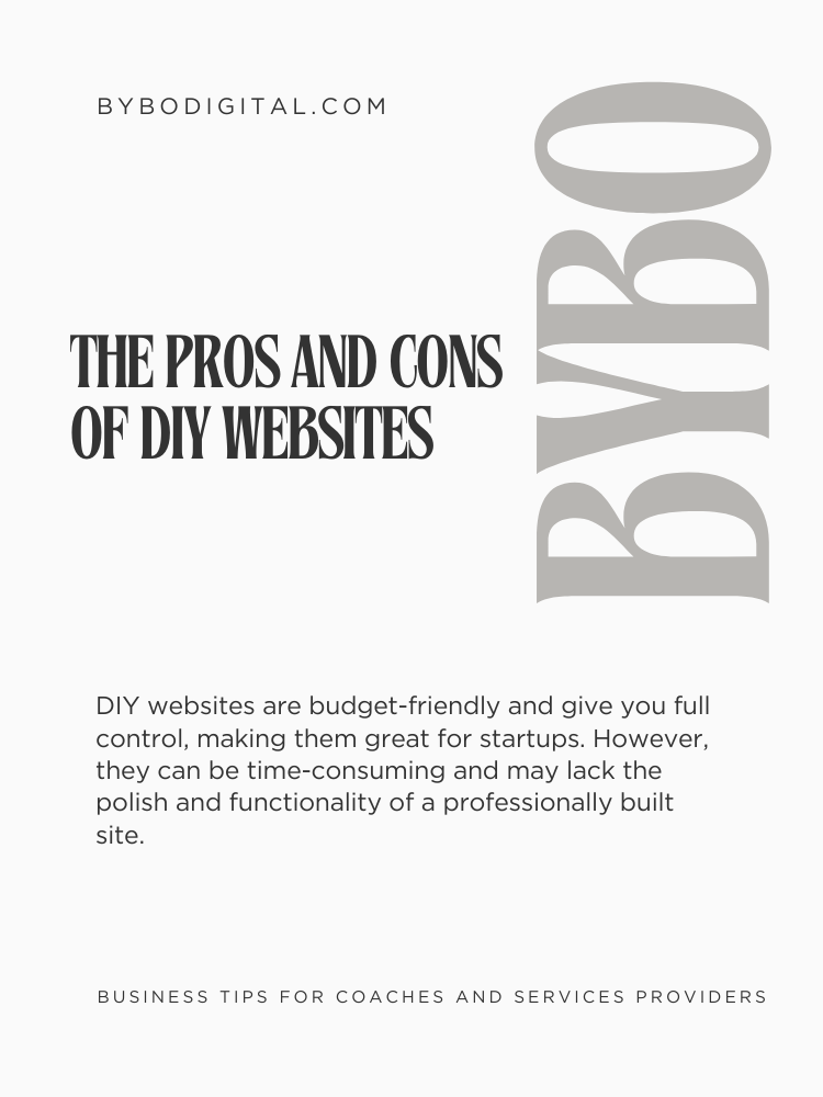 The pros and cons of diy website