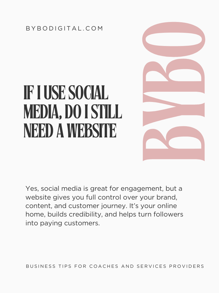 If I use social media, do I still need a website